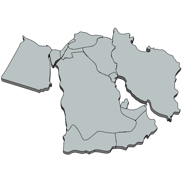 SVG Middle east map
