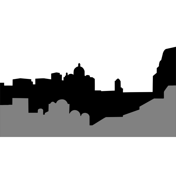 SVG Middle Eastern Cityscape Silhouette