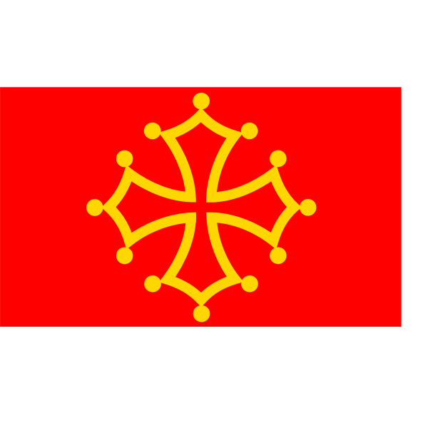 SVG Midi-Pyrenees region flag vector image