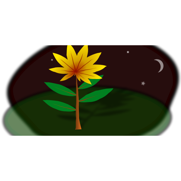 SVG Midnight Flower