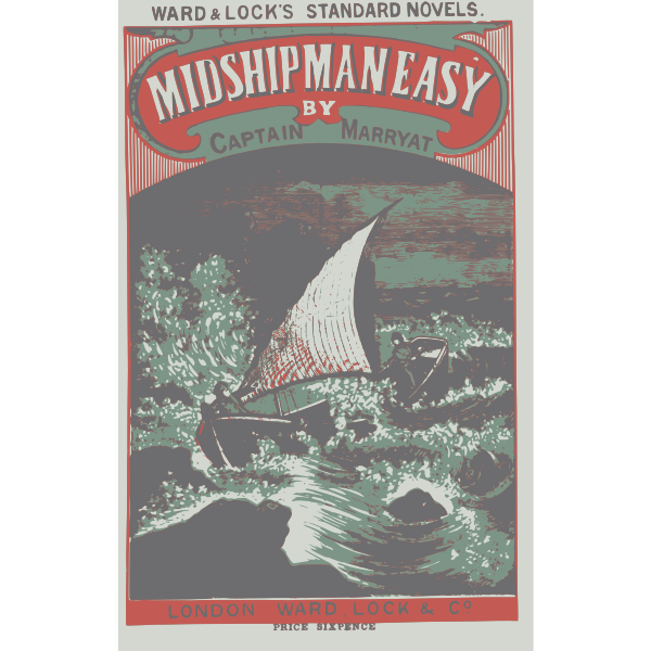 SVG Midshipmaneasy fictional book cover vector image