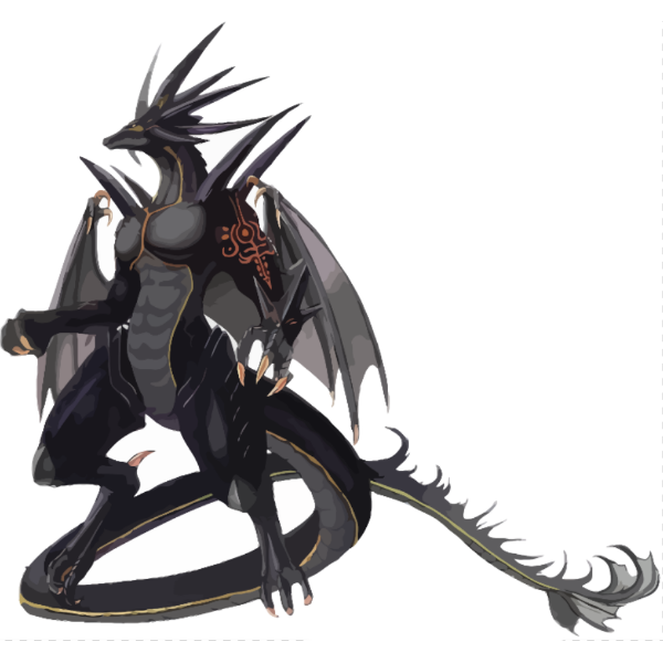 SVG Mighty Black Dragon