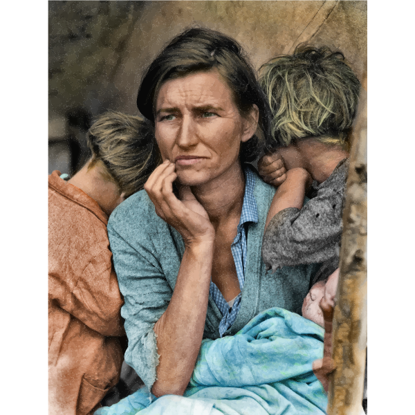 SVG Migrant mother