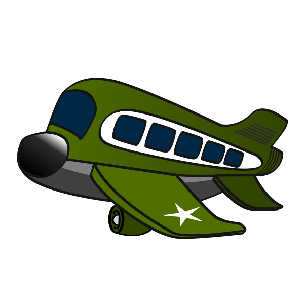 SVG Military airplane cartoon vector