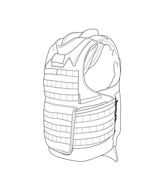 SVG Military armor vest