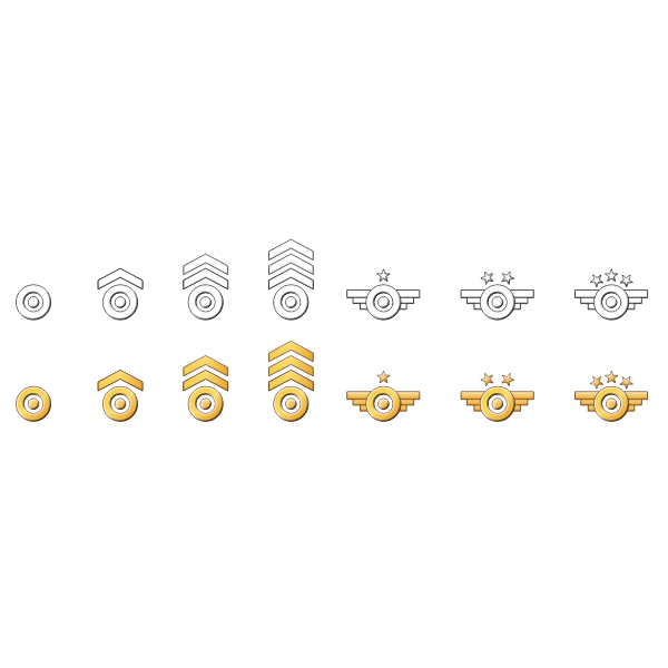 SVG Military badges vector drawing