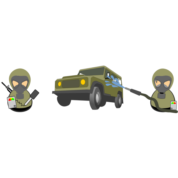 SVG Military car decontamination