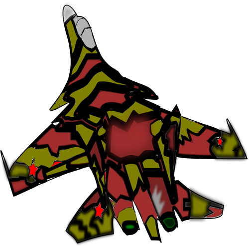 SVG Military jet plane