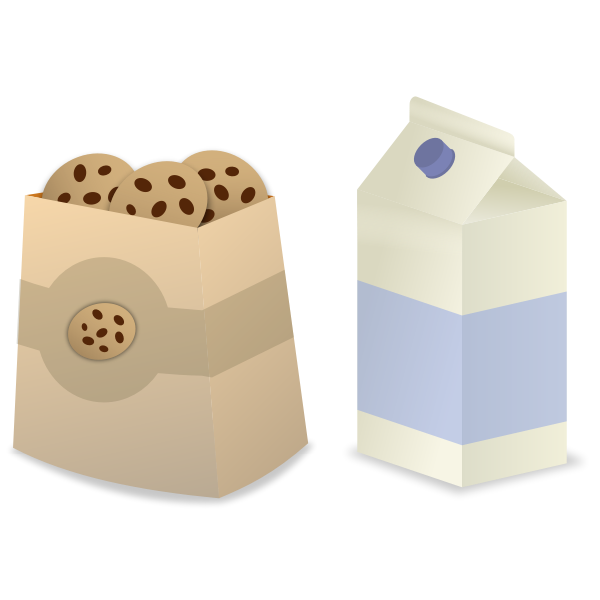 SVG Milk and cookies