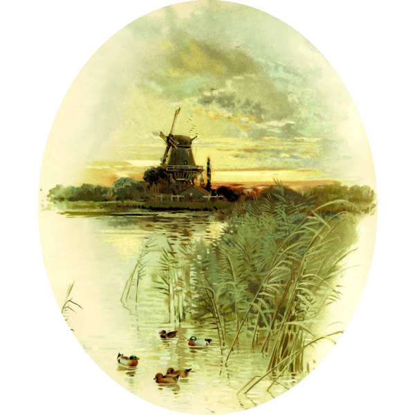 SVG Mill Scene painting