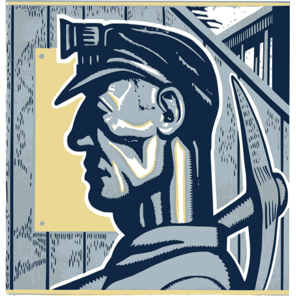 SVG Mine worker drawing