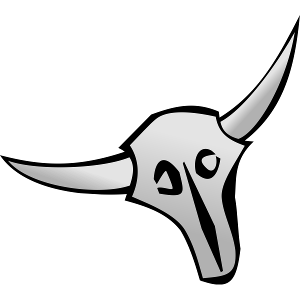 SVG Minimalist cattle skull