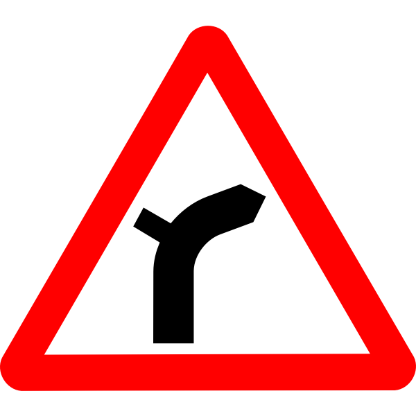 SVG Minor side road junction sign vector illustration