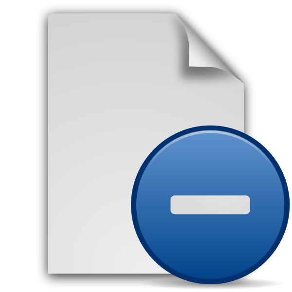 SVG Minus document icon