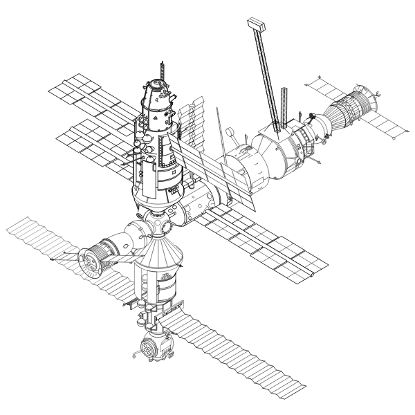 SVG MIR space station