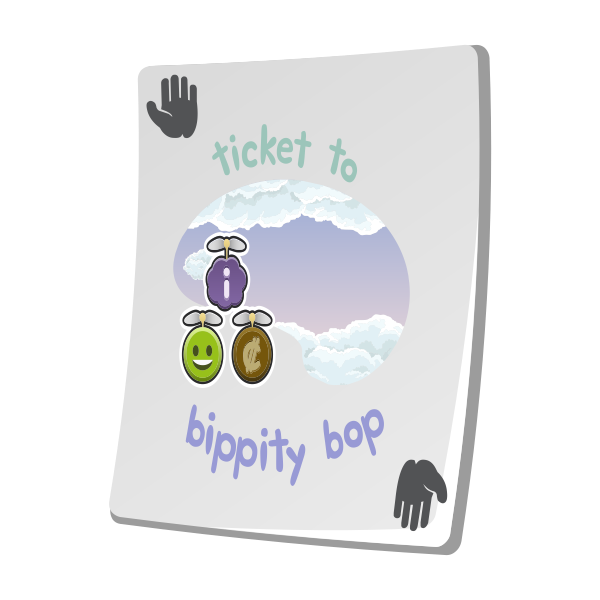 SVG misc paradise ticket bippity bop