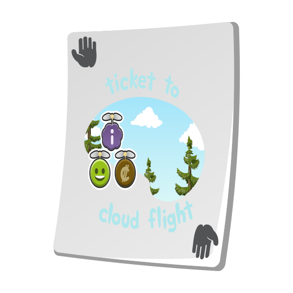 SVG misc paradise ticket cloud flight
