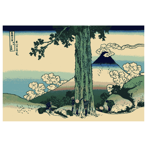 SVG Mishima Pass in Kai Province vector illustration