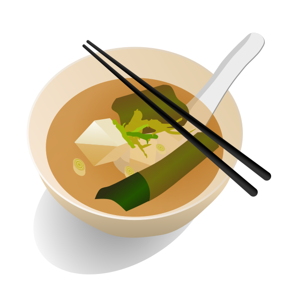 SVG Miso soup serving vector drawing