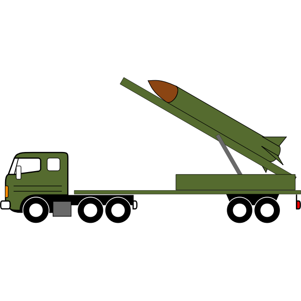 SVG Missile truck vector drawing