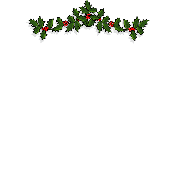 SVG Mistletoe decorative piece vector drawing