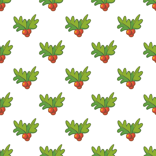 SVG Mistletoe seamless pattern