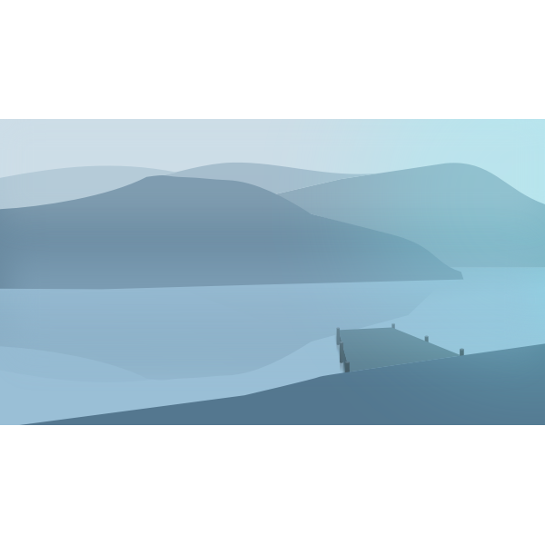SVG Misty lake