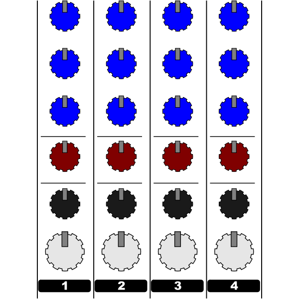 SVG Mixer knobs