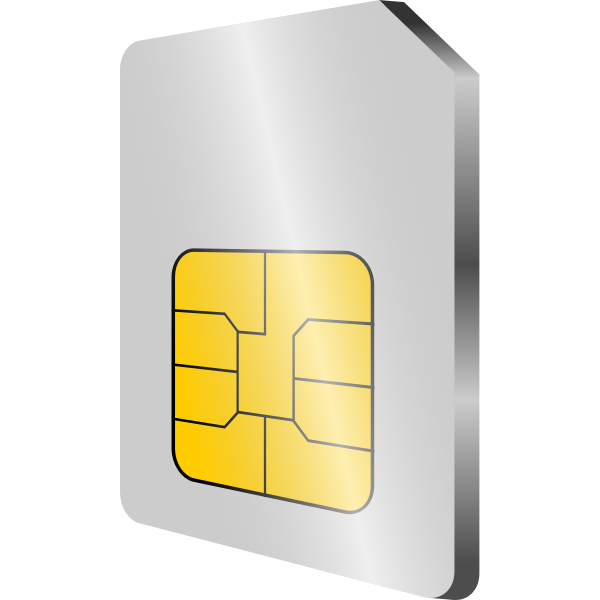 SVG Mobile phone SIM card vector image