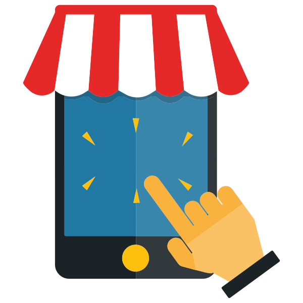 SVG Mobile Shopping Illustration
