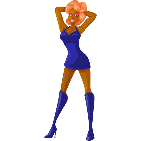 SVG Model in blue clothes