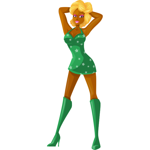 SVG Model in green clothes