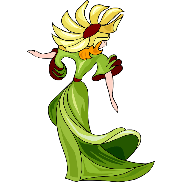 SVG Model with sunflower hat