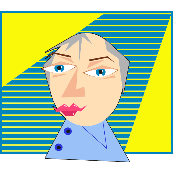 SVG Modern art male portrait