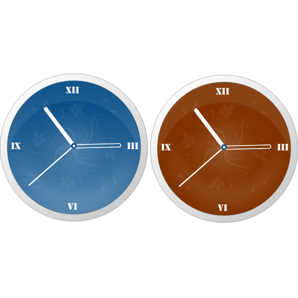 SVG Modern clocks vector graphics