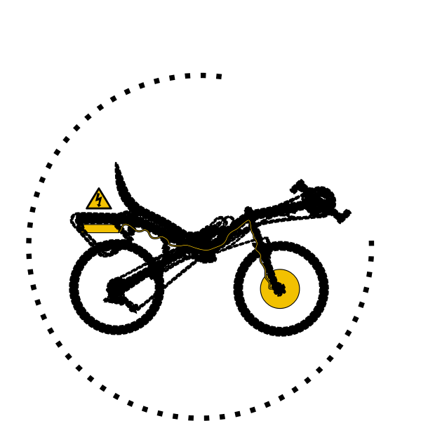 SVG Modern electric bike silhouette vector clip art