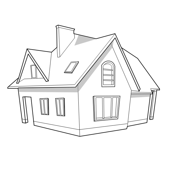 SVG Modern house