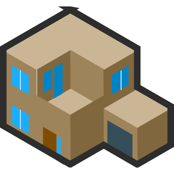 SVG Modern house drawing