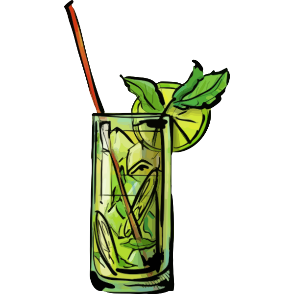 SVG Mojito cocktail