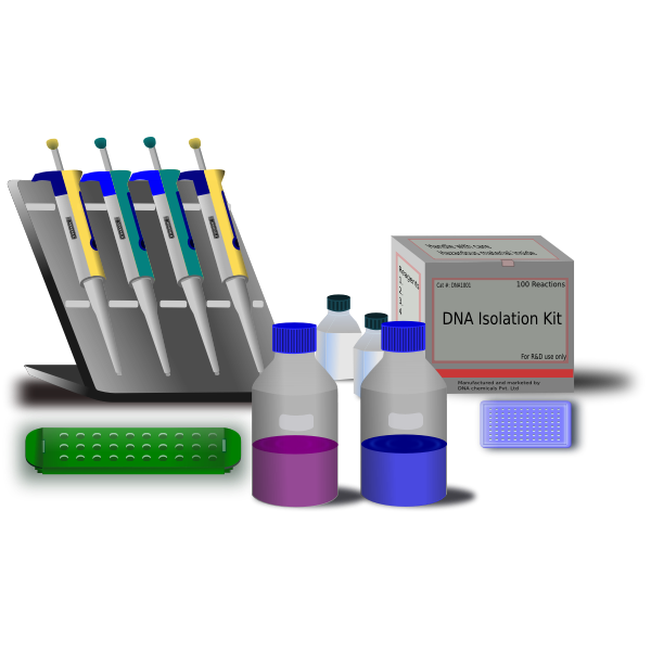 SVG Molecular biology workstation vector drawing