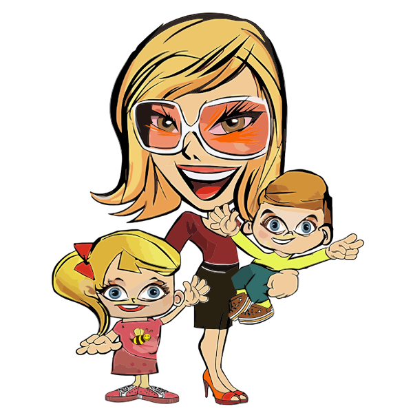 SVG Mom and two kids