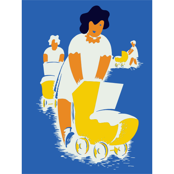 SVG Moms With Strollers