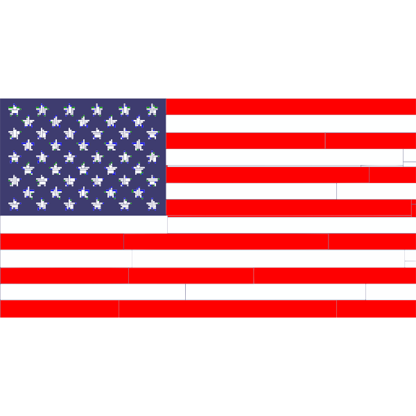 SVG Mondrian American Flag