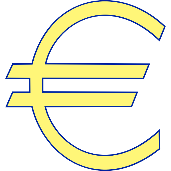 SVG Monetary euro symbol vector