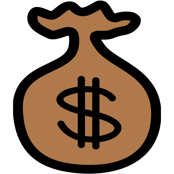 SVG Money Bag Icon Vector