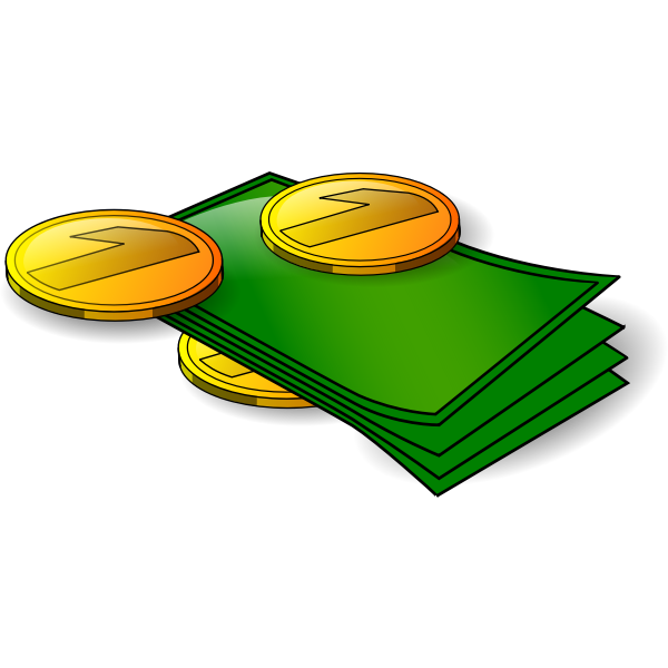 SVG Money - banknotes and coin