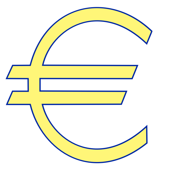 SVG Money euro symbol vector