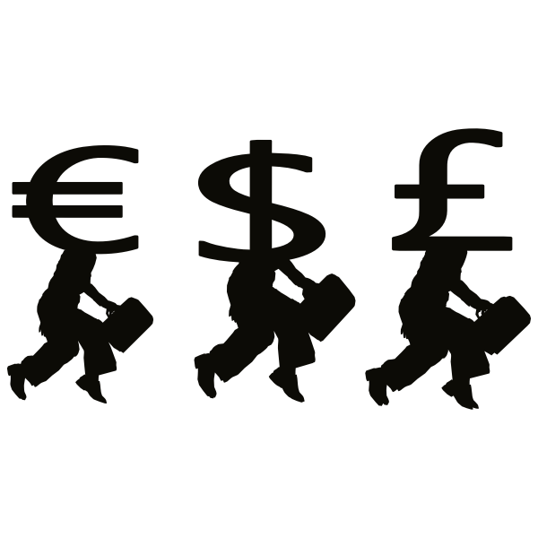 SVG Money people silhouette vector image