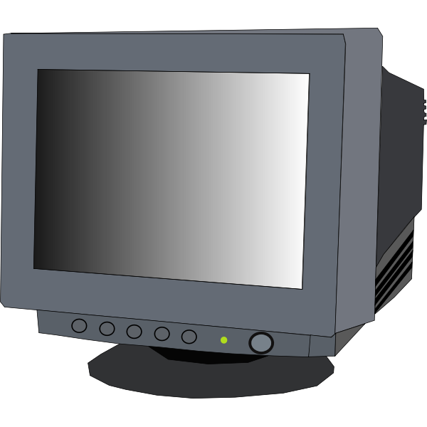SVG Monitor CRT vector clip art