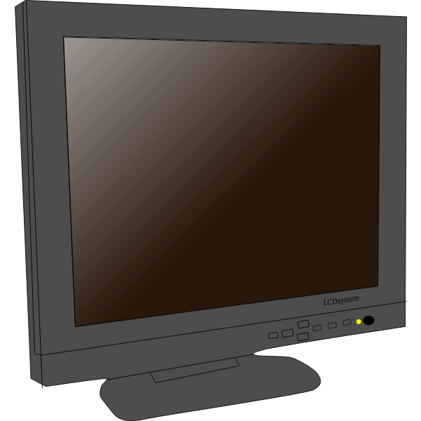 SVG Monitor LCD vector clip art